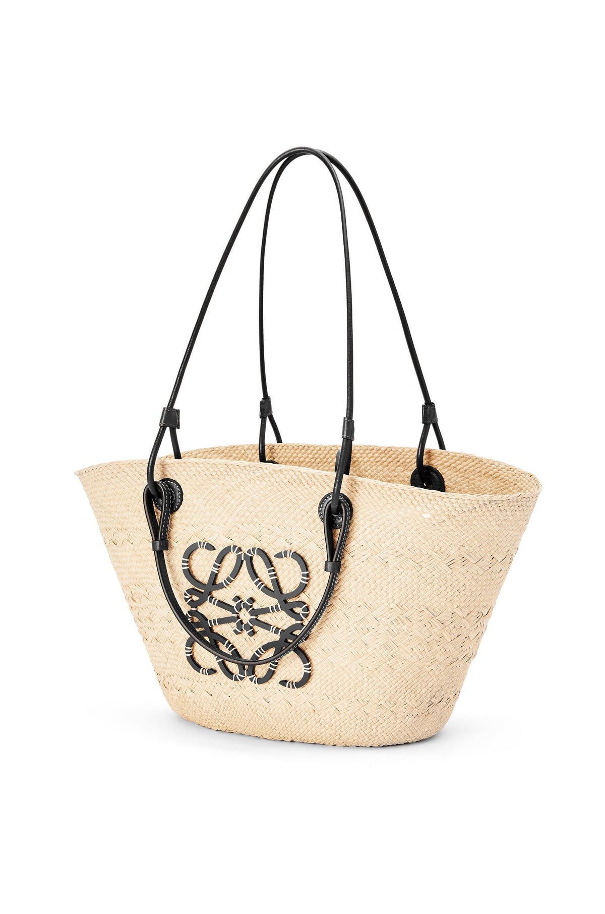 Loewe Anagram Basket bag in iraca palm and calfskin