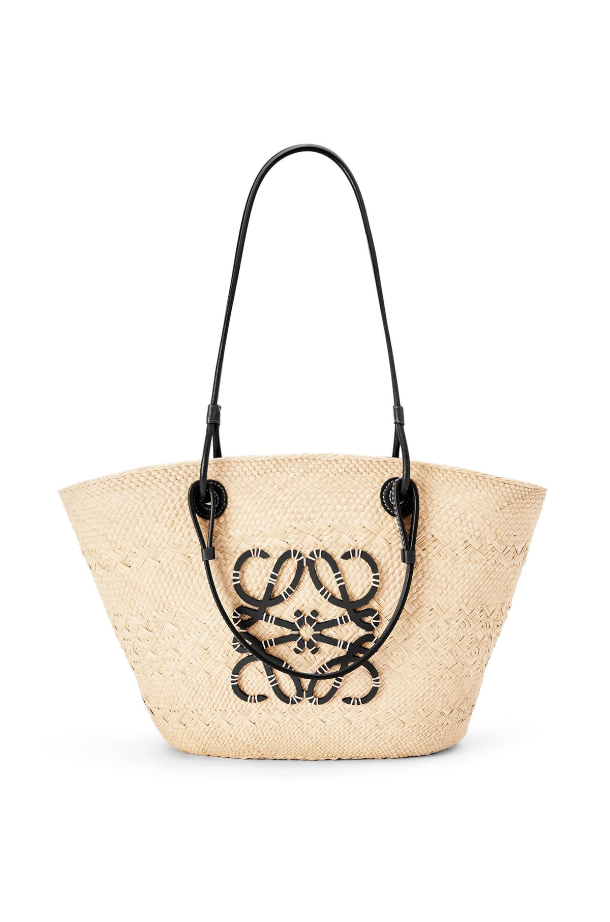 Loewe Anagram Basket bag in iraca palm and calfskin