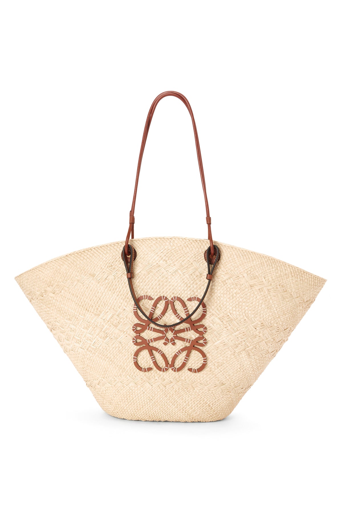 Loewe Anagram Basket bag in iraca palm and calfskin