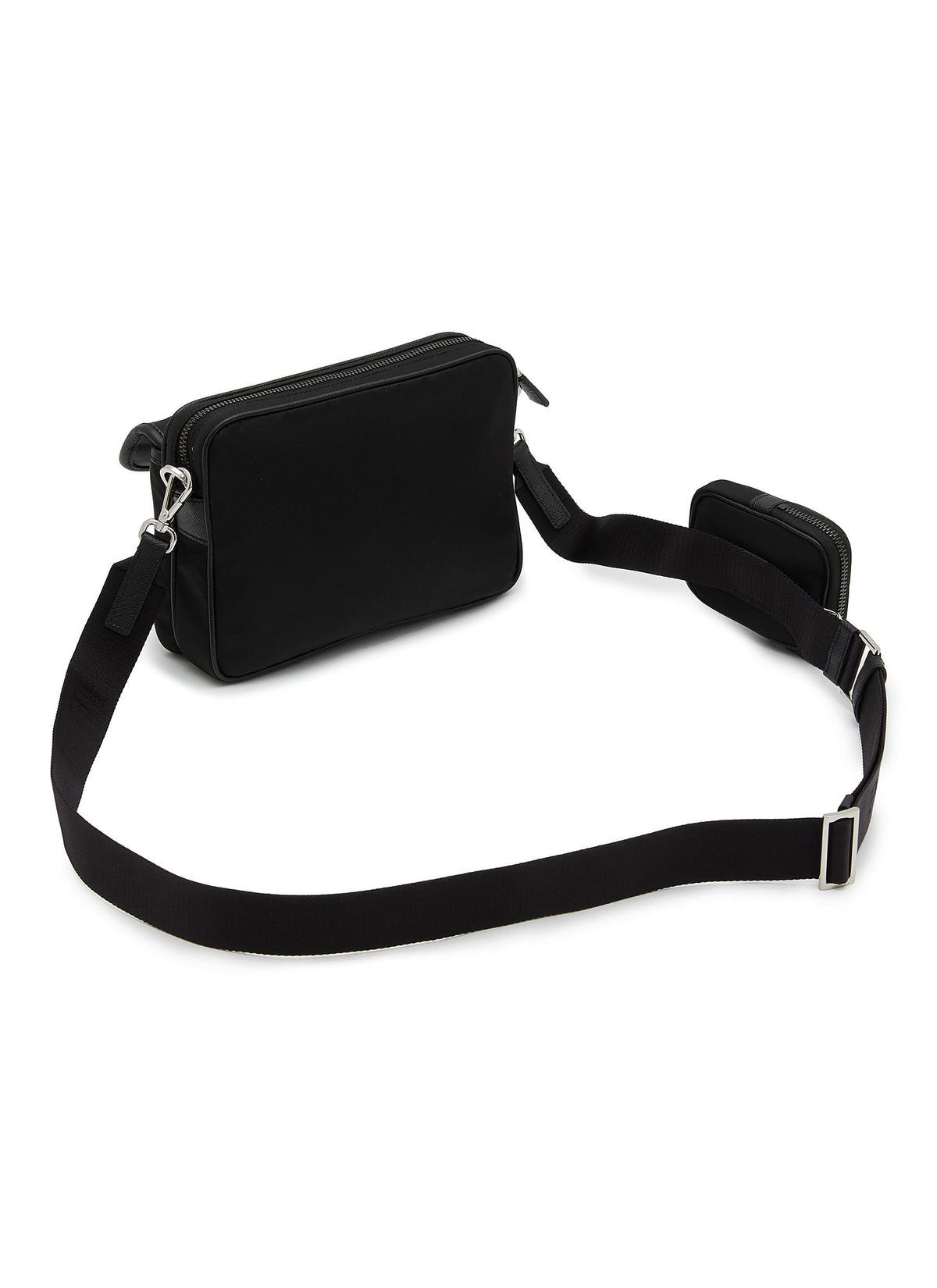 Men's Black Re-Nylon Pouch Crossbody Bag