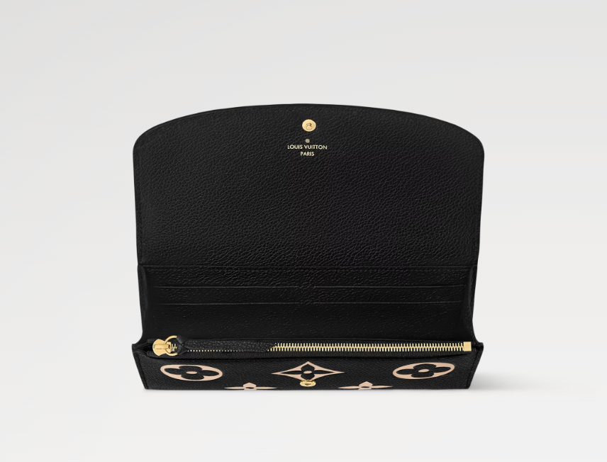 Louis Vuitton EMILIE WALLET Black/Beige