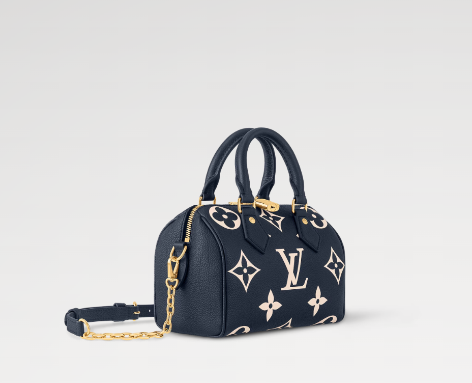 Louis Vuitton Speedy Bandouliere 20 Navy / Crème