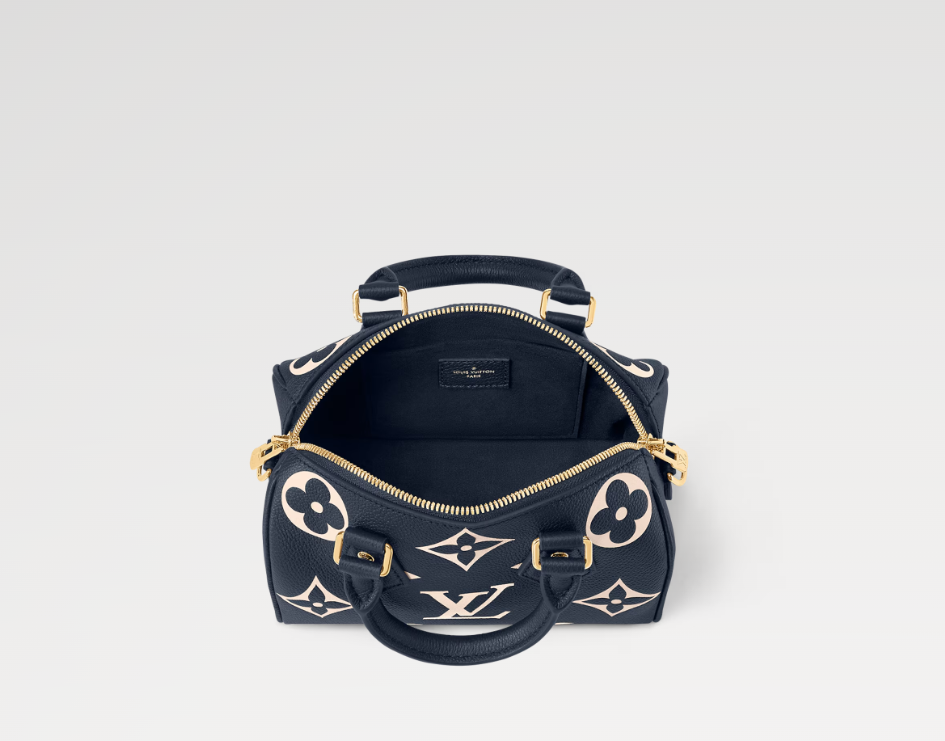 Louis Vuitton Speedy Bandouliere 20 Navy / Crème