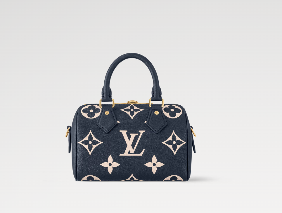 Louis Vuitton Speedy Bandouliere 20 Navy / Crème