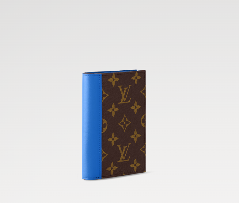 Louis Vuitton PASSPORT COVER Monogram Macassar Blue