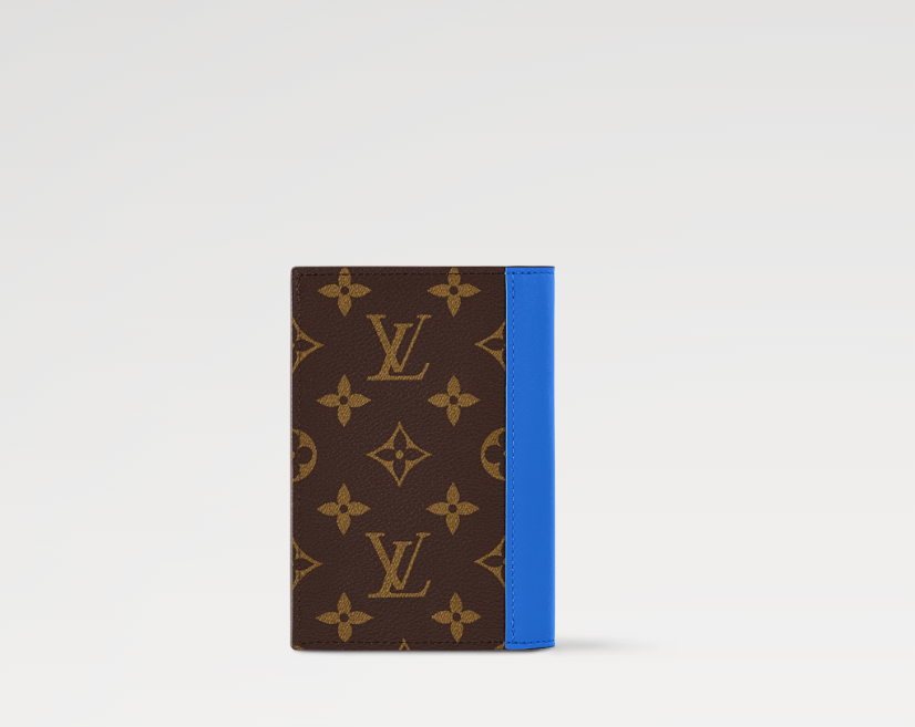 Louis Vuitton PASSPORT COVER Monogram Macassar Blue