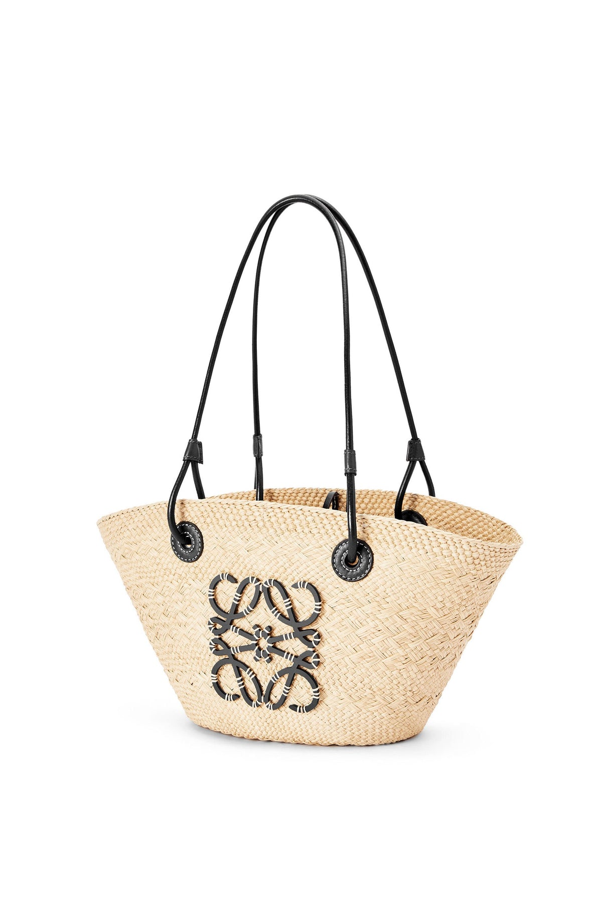 Loewe Anagram Basket bag in iraca palm and calfskin