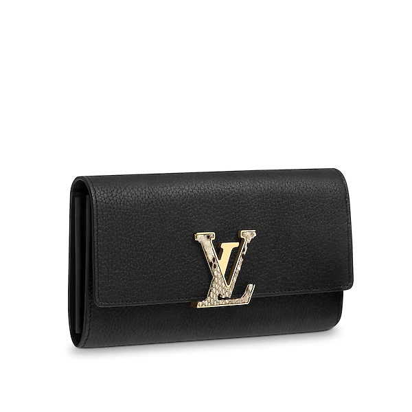 lv capucines wallet taurillon black