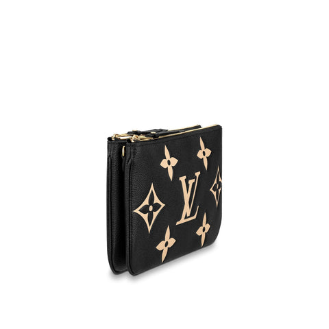 Louis Vuitton - Pochette Double Zip - Monogram Leather - Black - Women - Luxury