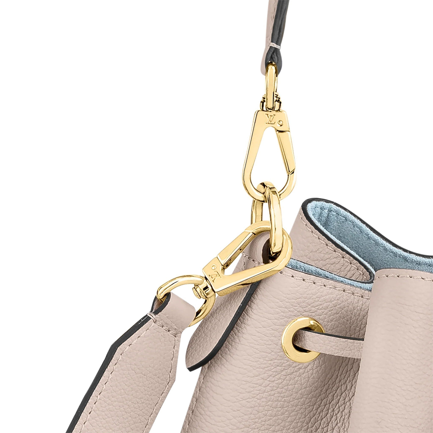 Louis Vuitton Greige Nano Lockme Bucket Bag