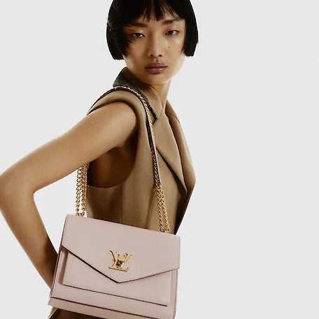 Louis Vuitton MYLOCKME Chain Pochette Greige Beige for Women